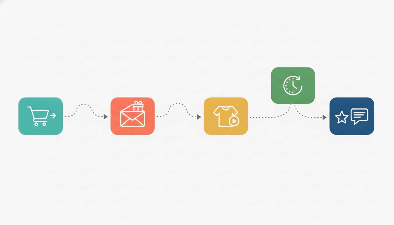 Illustration for 5 Essential Email Flows Every Print on Demand Store Needs